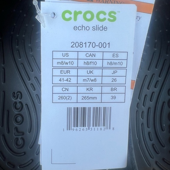 NWT crocs echo slide main image 7